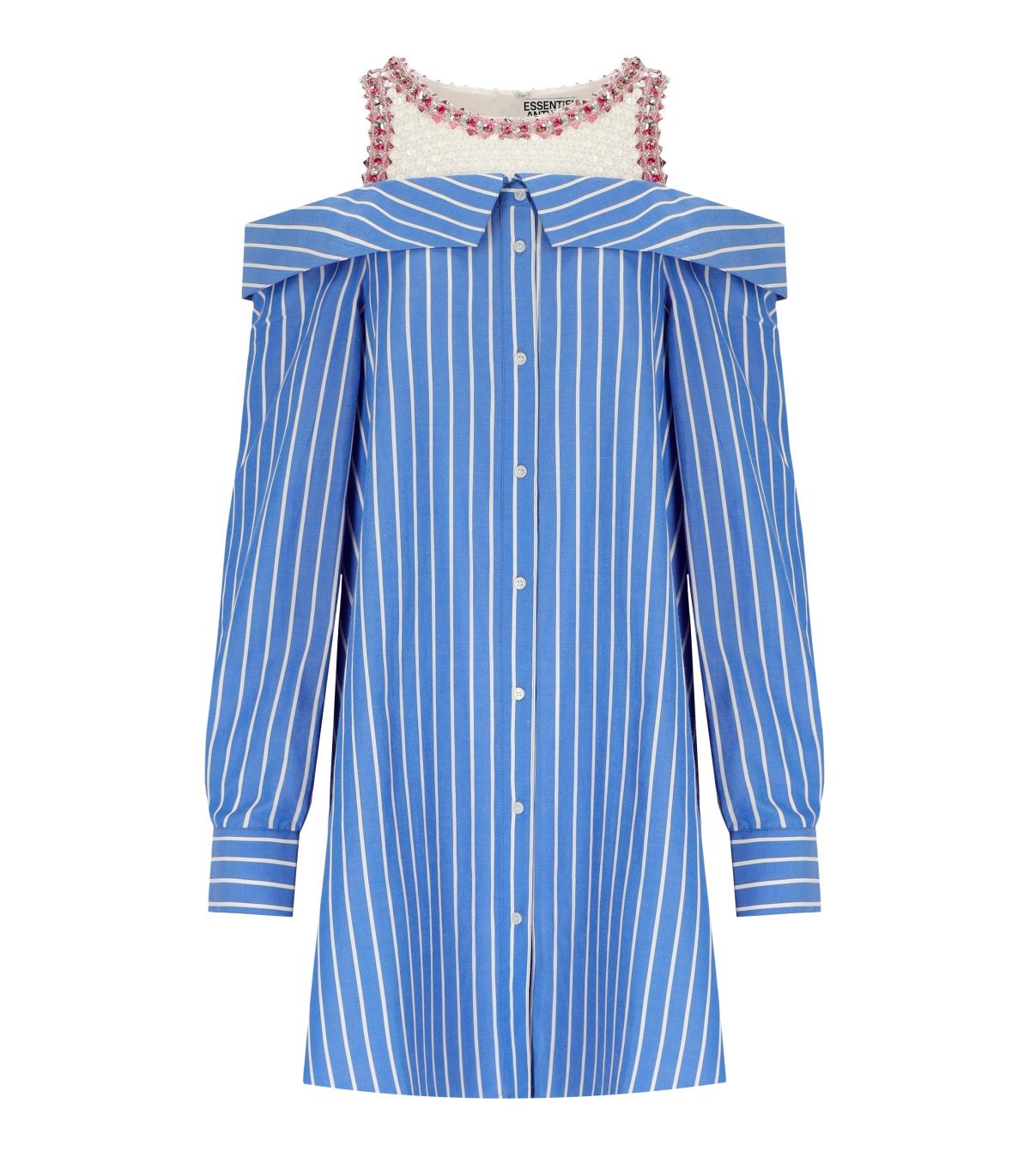 ESSENTIEL ANTWERP JORI LIGHT BLUE SHIRT DRESS