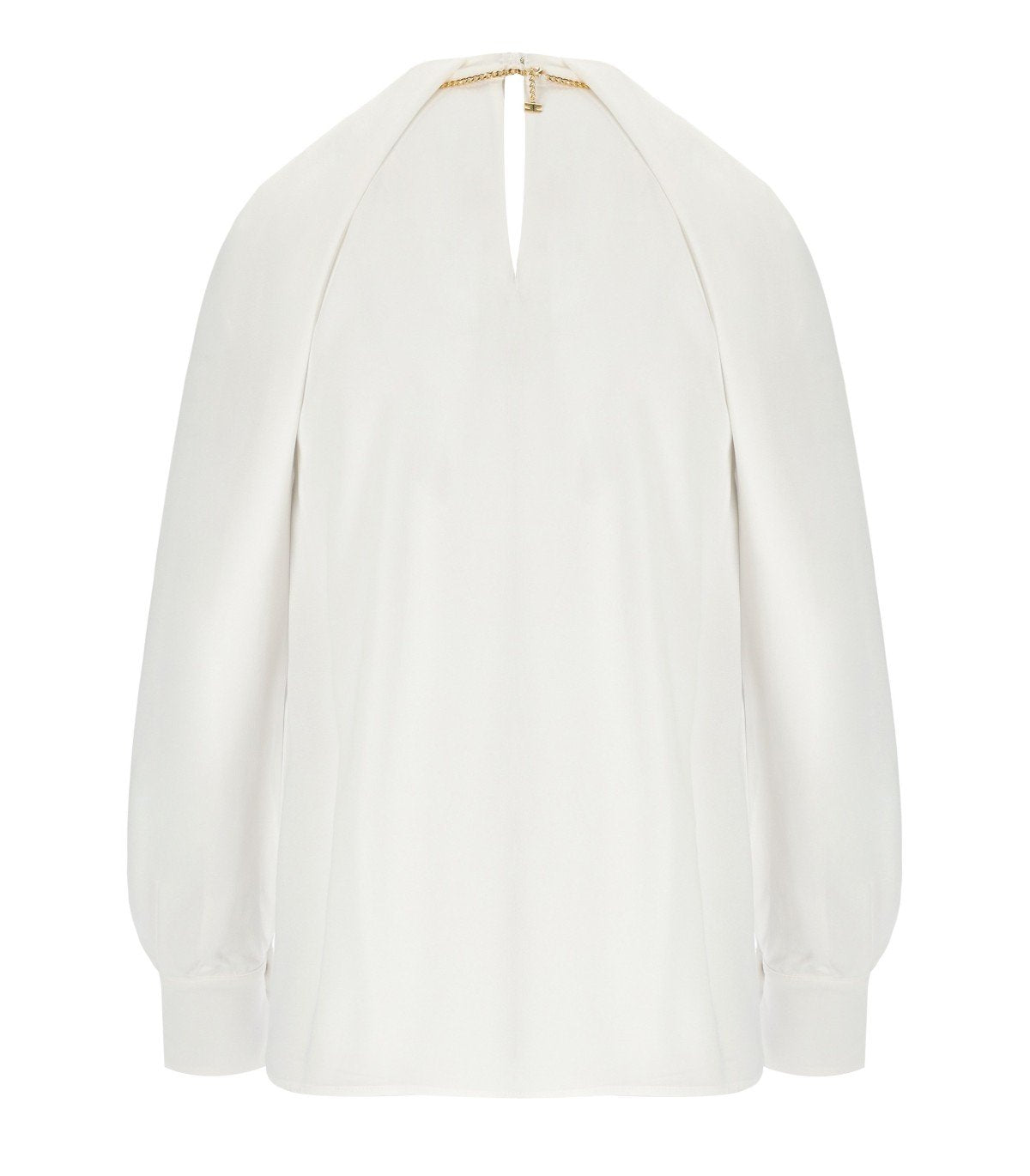 ELISABETTA FRANCHI IVORY JEWEL BLOUSE