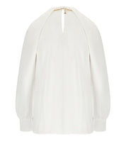 ELISABETTA FRANCHI IVORY JEWEL BLOUSE