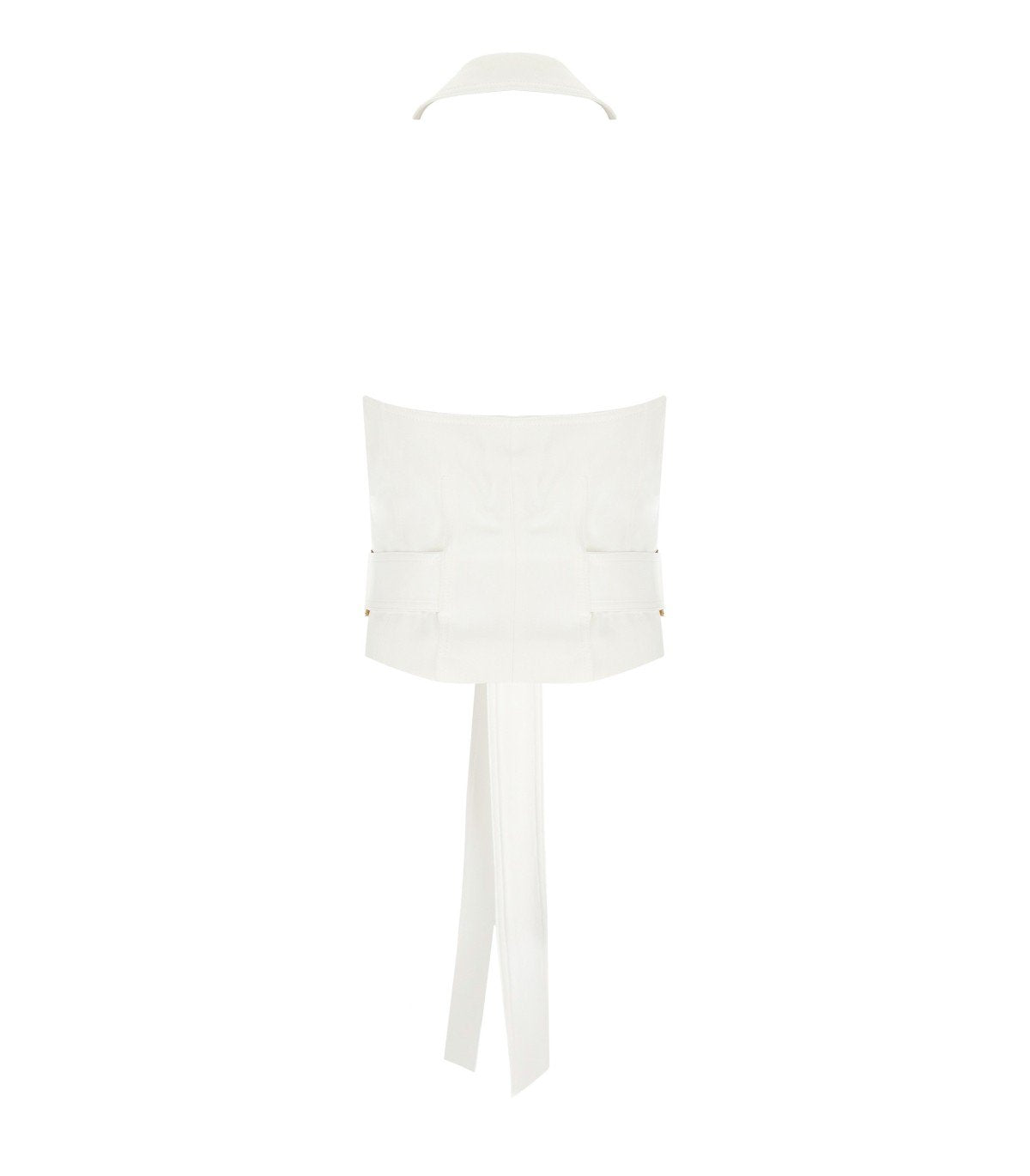 ELISABETTA FRANCHI ELFENBEINE WESTE MIT GÜRTEL