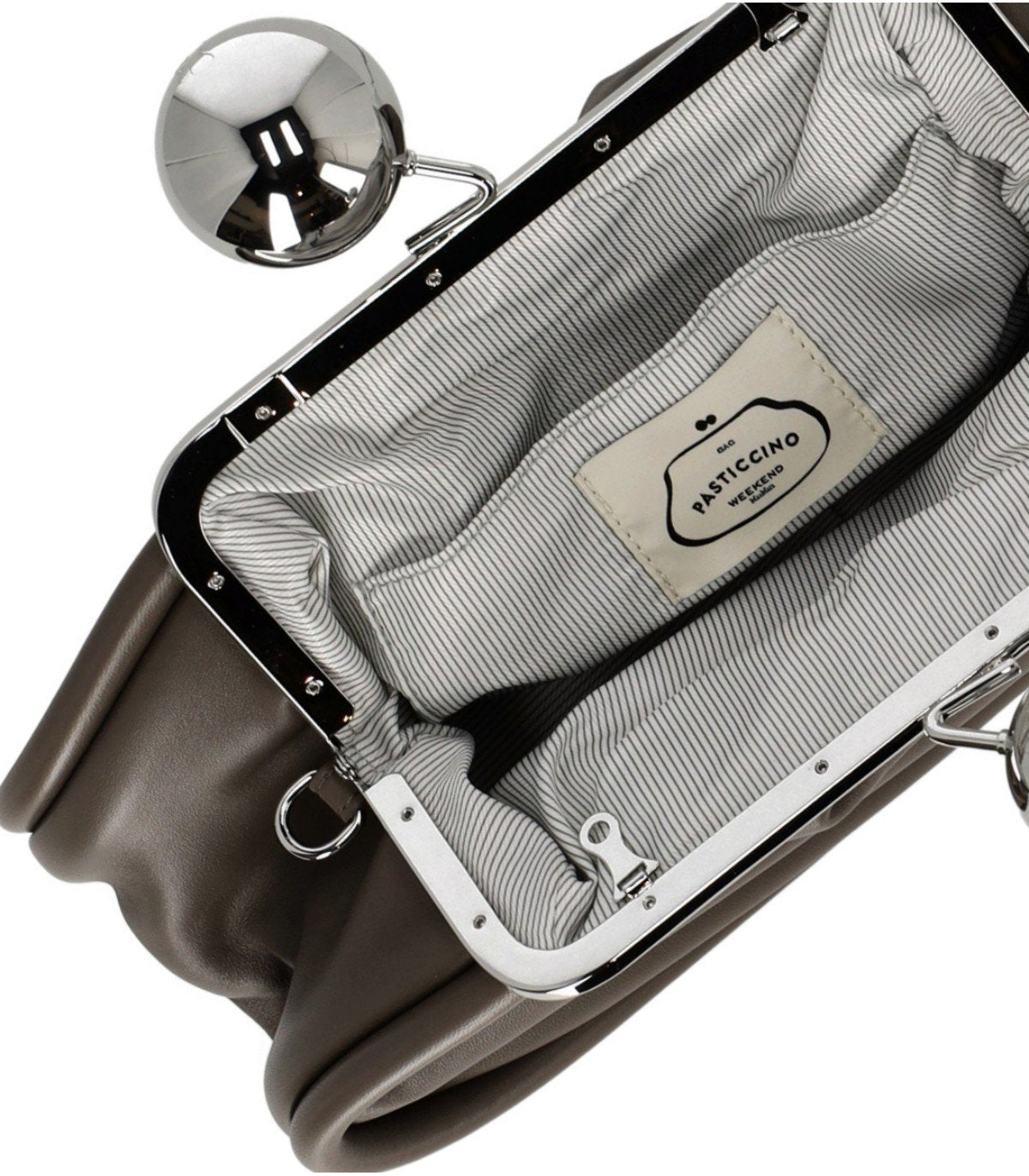 MAX MARA WEEKEND PASTICCINO MILVANEW MEDIUM MUD CLUTCH