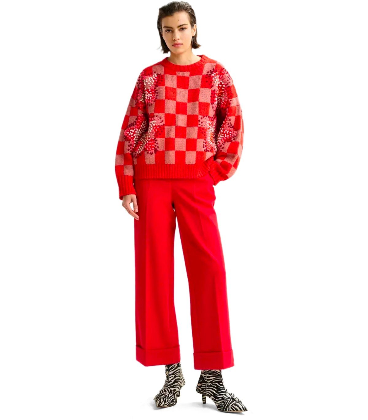 ESSENTIEL ANTWERP IMO ROTE CROPPED HOSE