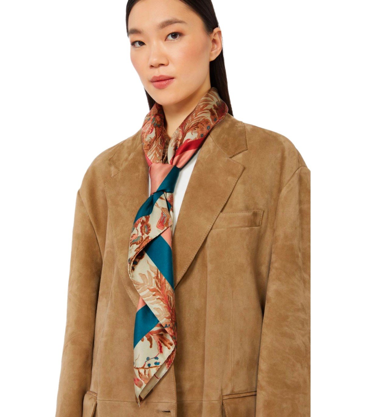 MAX MARA WEEKEND ONESTO BEIGE FOULARD SCARF