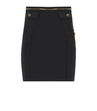 ELISABETTA FRANCHI BLACK MINI SKIRT - 40