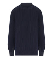 MAX MARA WEEKEND VANDA BLUE POLO SWEATER