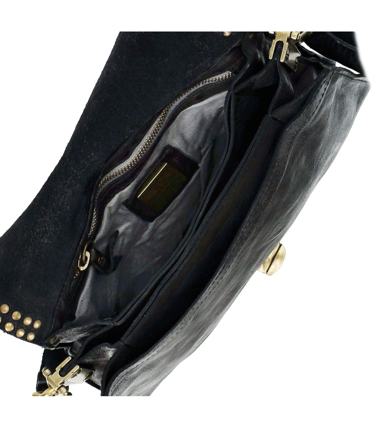 CAMPOMAGGI PAOLA ANTHRACITE GREY CROSSBODY BAG