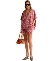 ESSENTIEL ANTWERP JORLANDO BROWN AND PINK TOP
