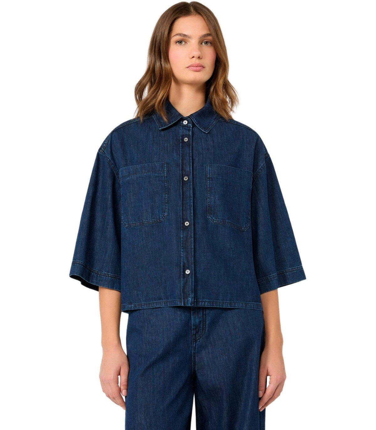 CAMICIA IN DENIM ZANNATA BLU MAX MARA WEEKEND