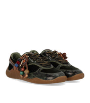 BASKETS WAVE VELOURS VERT 3P