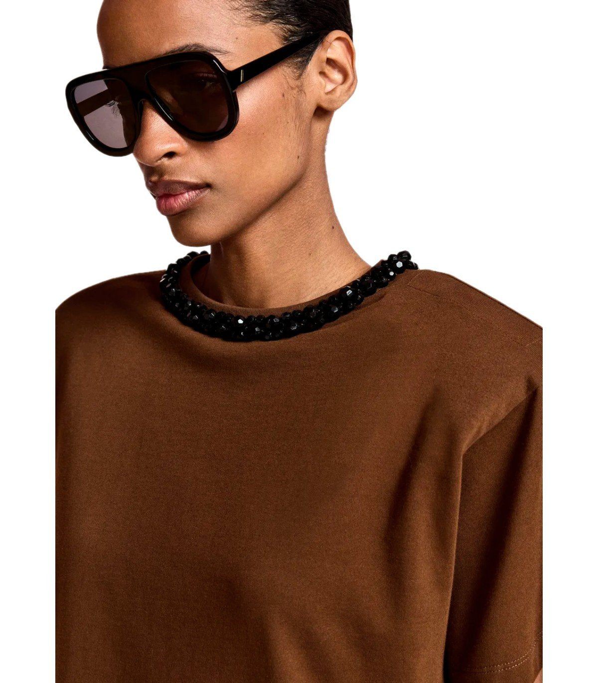 ESSENTIEL ANTWERP KARDINAL BRAUNES T-SHIRT