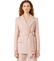 MAX MARA WEEKEND TESO PINK BELTED BLAZER