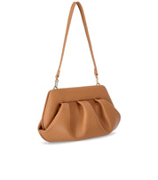 THEMOIRè EMERA VEGAN FABRIC MACADAMIA CLUTCH BAG