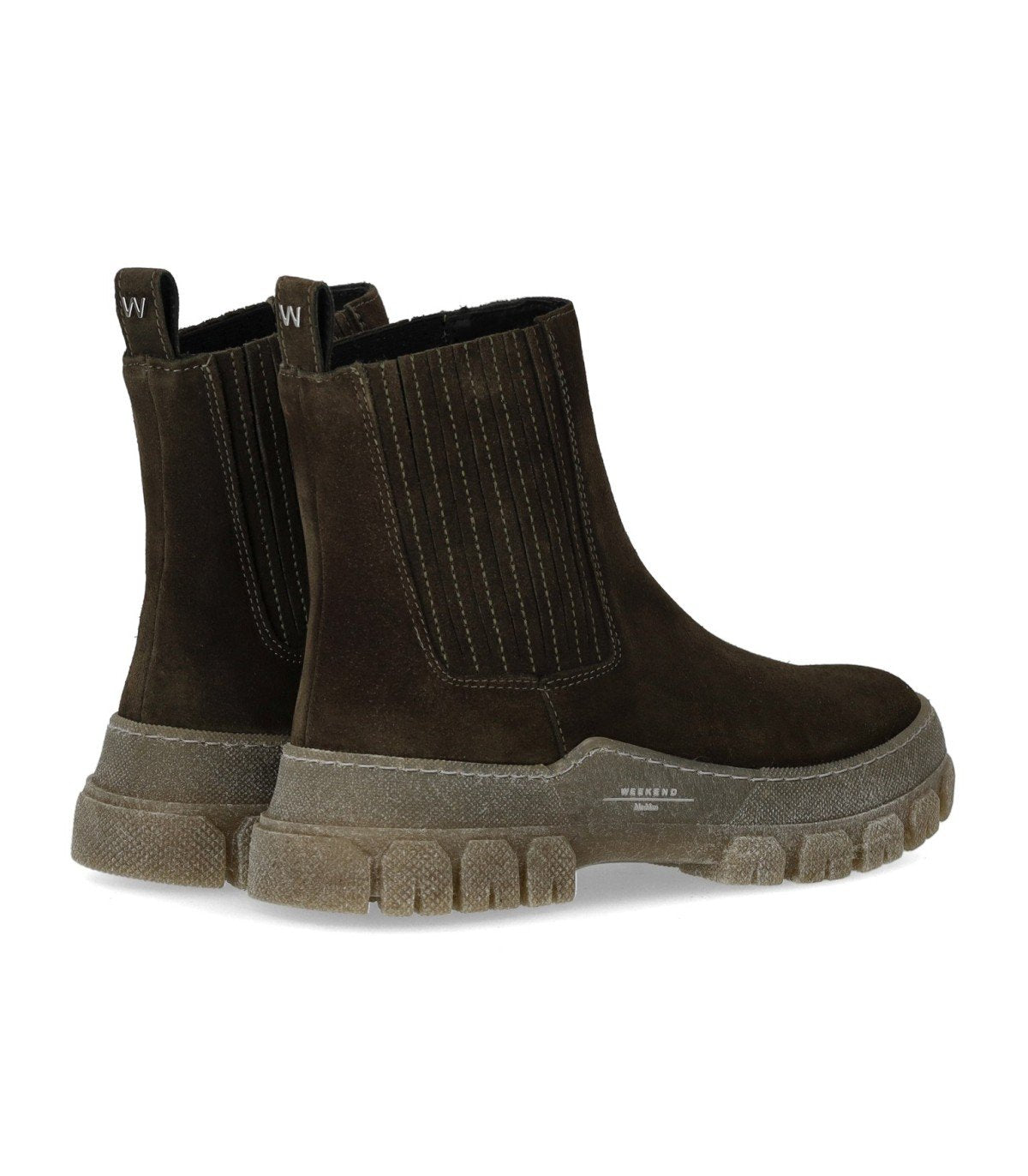 MAX MARA WEEKEND GENEPI MILITÄRGRÜNE CHELSEA STIEFELETTE