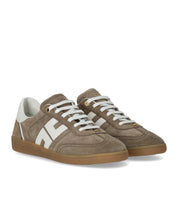 ELISABETTA FRANCHI BEIGE SNEAKER WITH LOGO