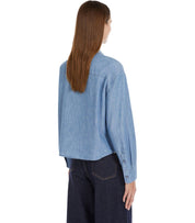 MAX MARA WEEKEND MUSETTE LIGHT BLUE SHIRT
