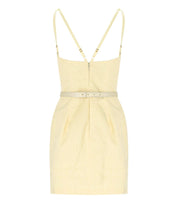 ELISABETTA FRANCHI LEMONADE BELTED DRESS