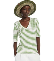 MAX MARA WEEKEND OPZIONE GREEN STRIPED T-SHIRT