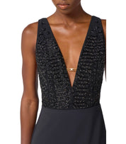 ELISABETTA FRANCHI RED CARPET BLACK DRESS