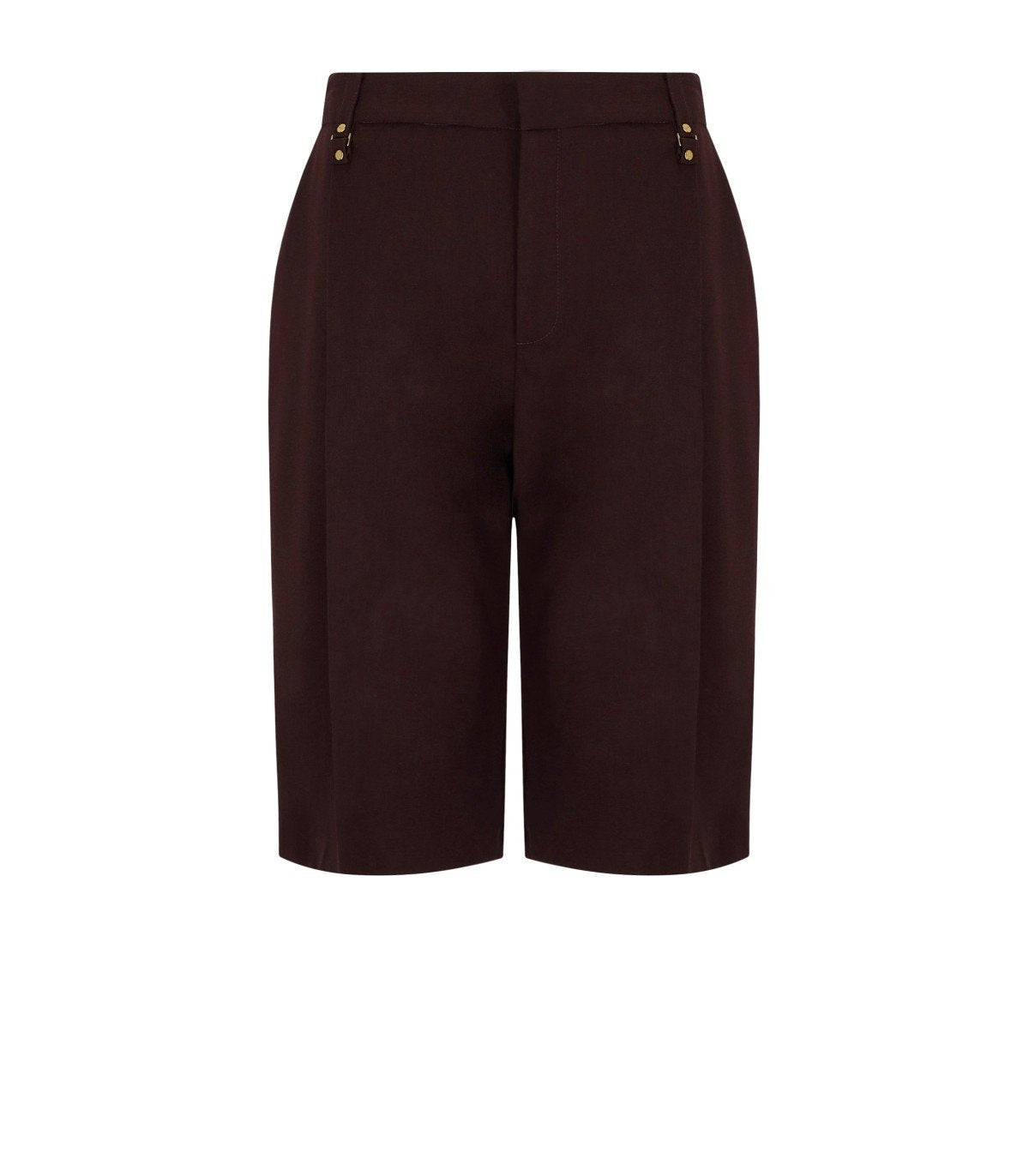 ELISABETTA FRANCHI BROWN BERMUDA SHORTS
