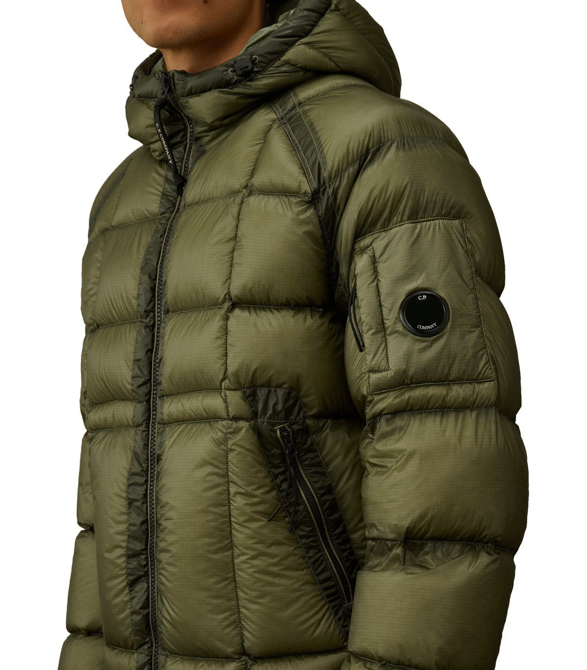 C.P. COMPANY D.D. SHELL CAPERS DAUNENJACKE MIT KAPUZE