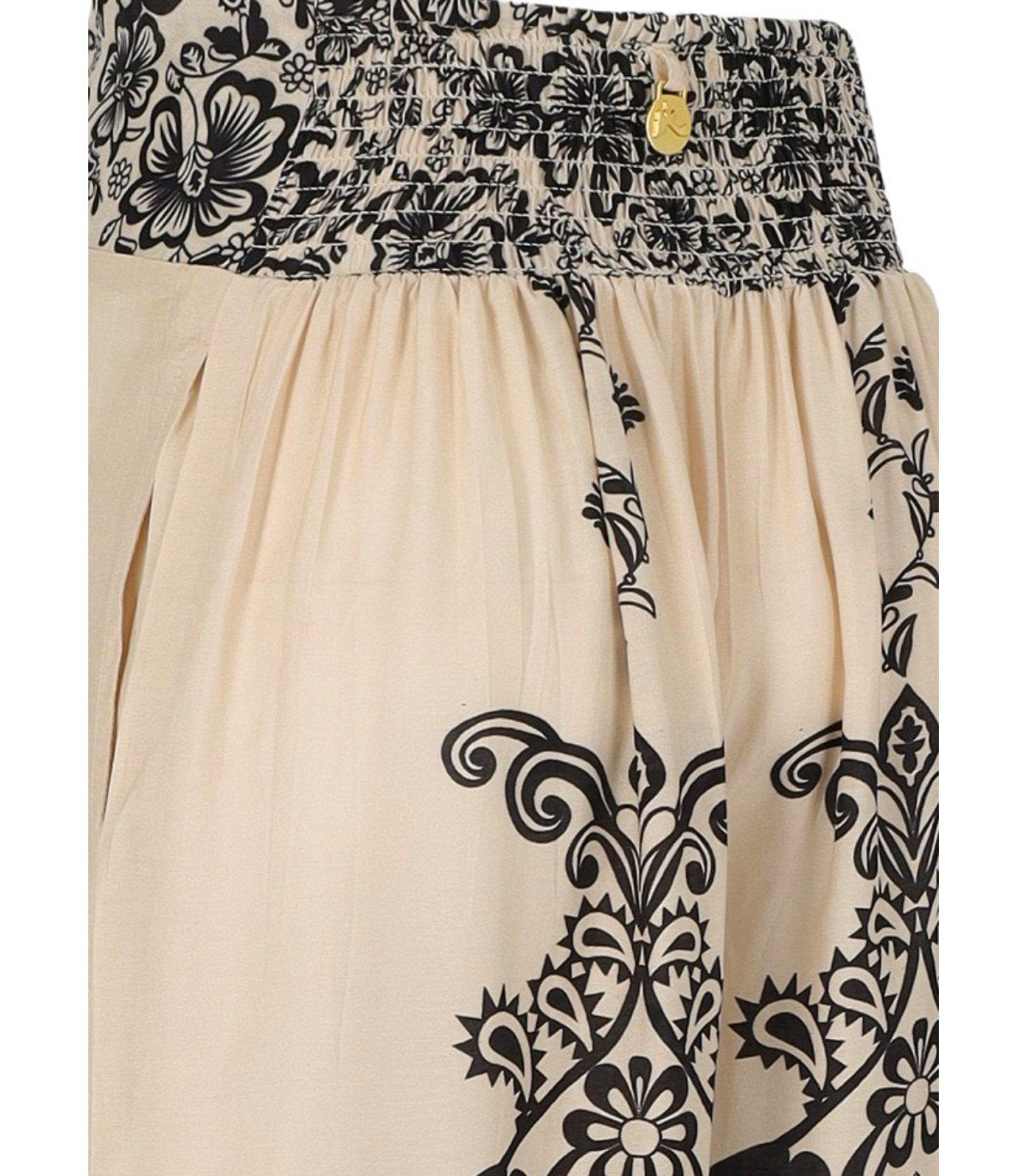 PAHIESA FORMENTERA ECRU EN ZWART BROEK