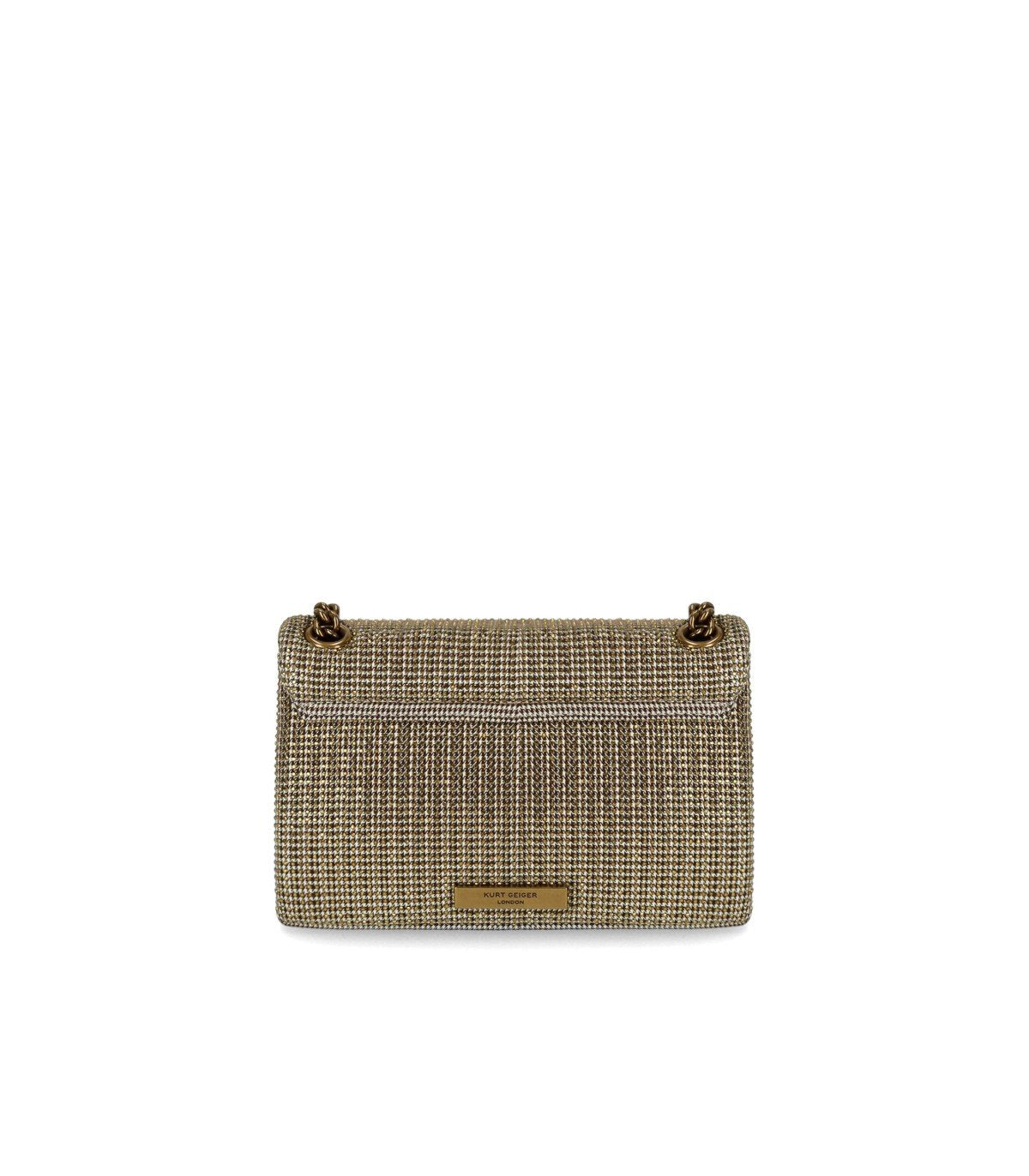 KURT GEIGER KENSINGTON MINI GOLD CROSSBODY BAG