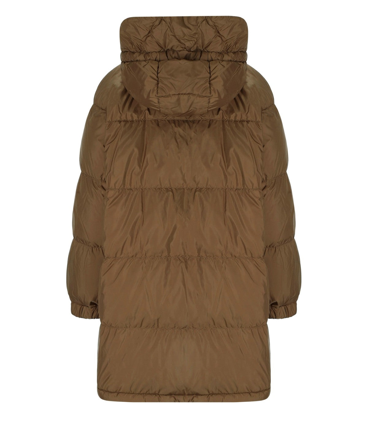 MAX MARA WEEKEND ANFORA BROWN HOODED DOWN JACKET