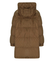 MAX MARA WEEKEND ANFORA BROWN HOODED DOWN JACKET