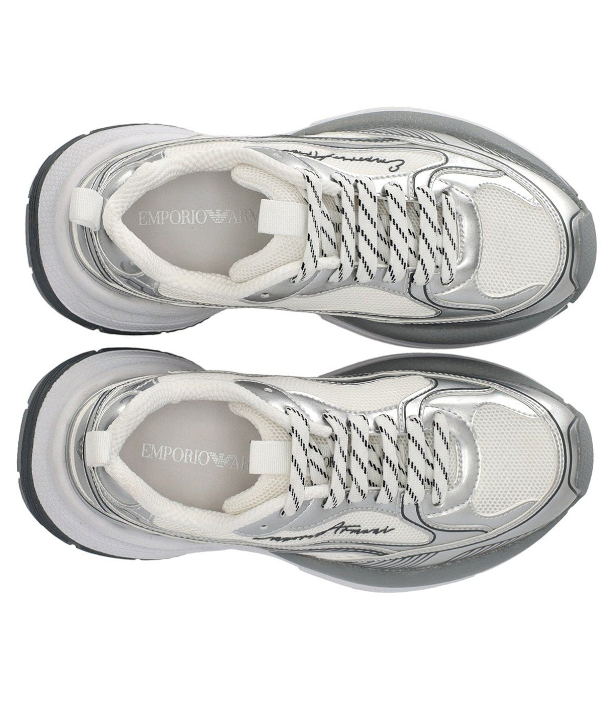 EMPORIO ARMANI SILVER SNEAKER