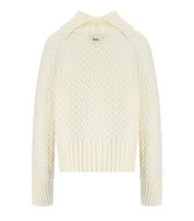 BARBOUR MALTON ECRU TURLENECK SWEATER