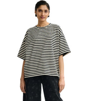 ESSENTIEL ANTWERP JOSTE WEISS GESTREIFTES T-SHIRT