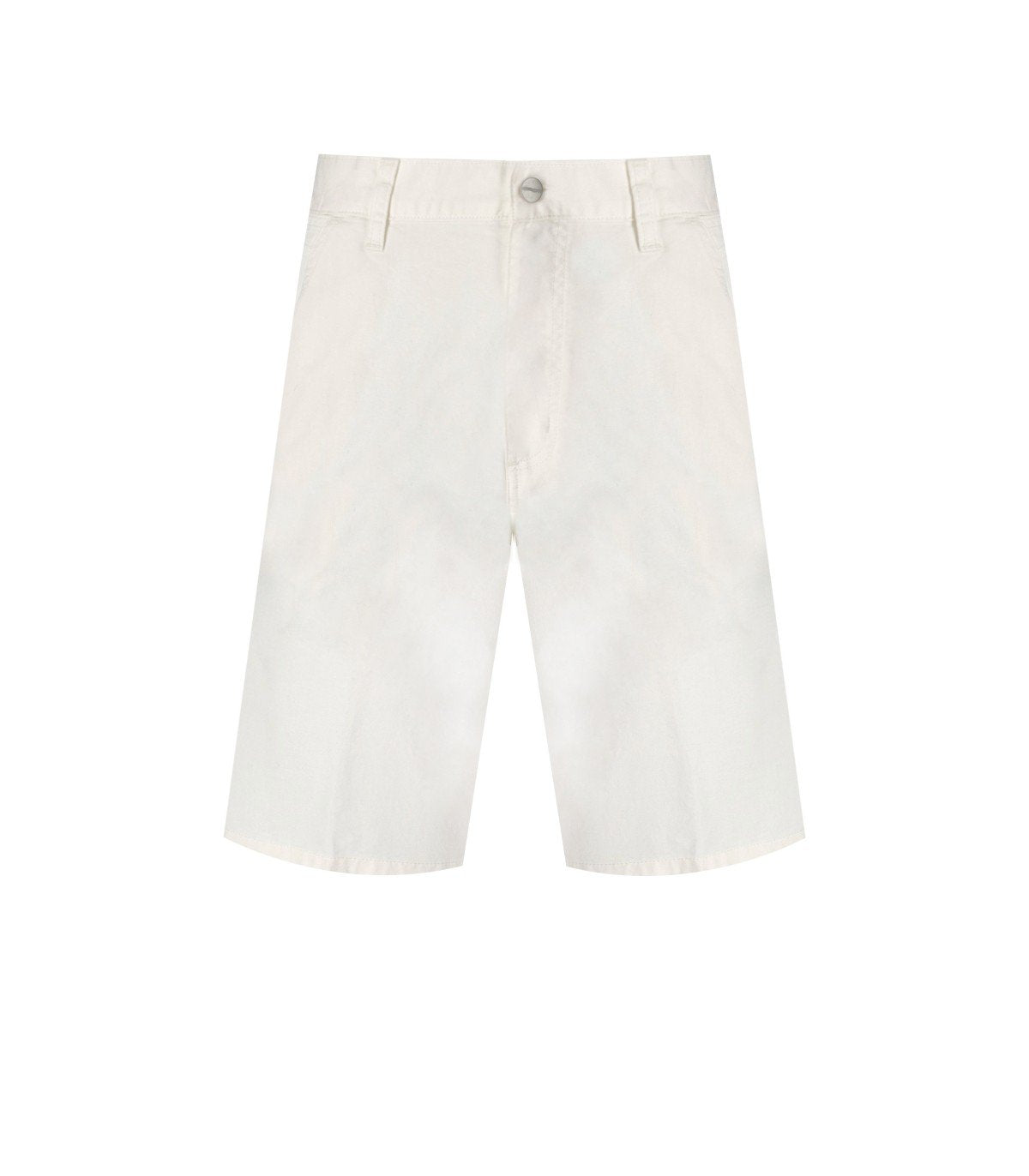 CARHARTT WIP SINGLE KNEE OFF-WHITE BERMUDA SHORTS