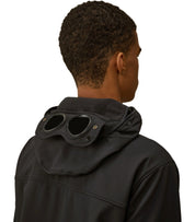 C.P. COMPANY C.P. SHELL-R GOGGLE SCHWARZE KAPUZENJACKE