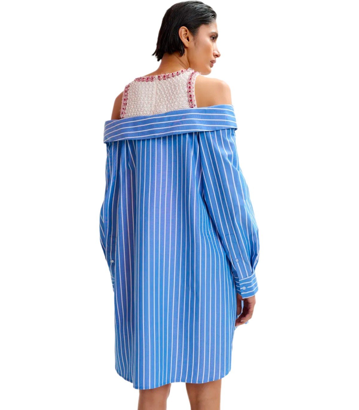 ESSENTIEL ANTWERP JORI LIGHT BLUE SHIRT DRESS