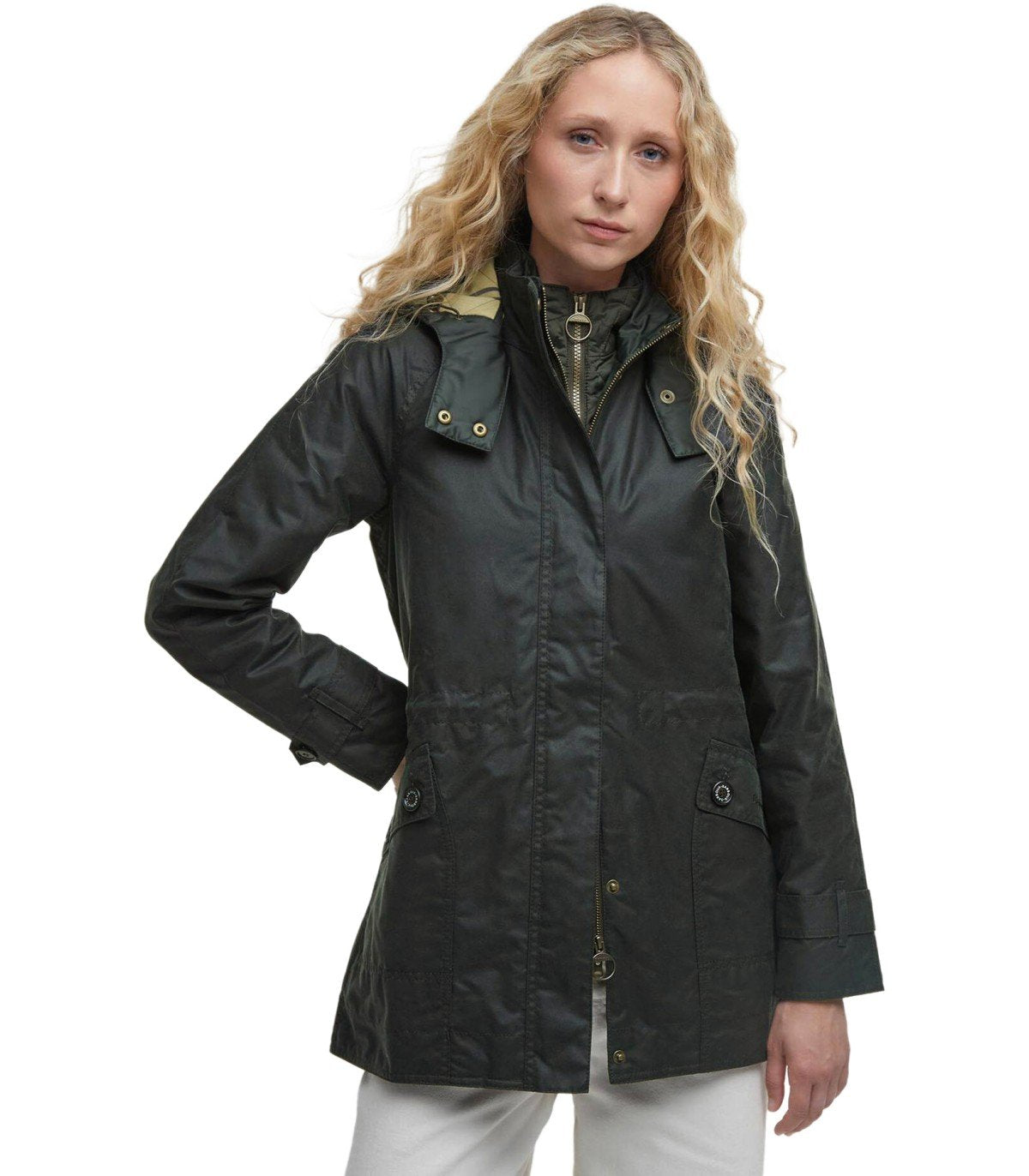 GIACCA CON CAPPUCCIO CANNICH WAX VERDE BARBOUR