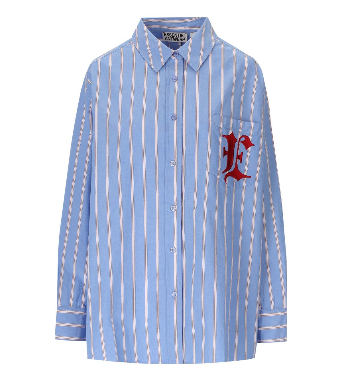 ESSENTIEL ANTWERP IPATCH LIGHT BLUE SHIRT
