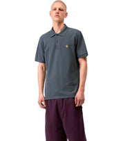 CARHARTT WIP S/S CHASE COZY BLUE POLO SHIRT