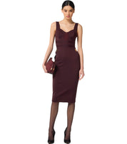 ELISABETTA FRANCHI MERLOT MIEDER ETUIKLEID