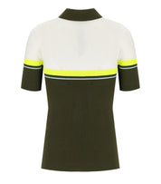 ESSENTIEL ANTWERP HAUSTRAL GREEN KNITTED POLO SHIRT