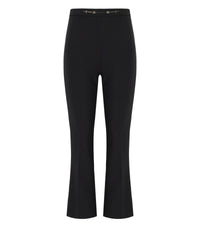 ELISABETTA FRANCHI BLACK CROPPED TROUSERS - 40