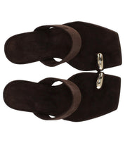 SERGIO LEVANTESI IRIDE BROWN HEELED MULE