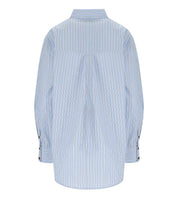 GANNI FLOWERS LIGHT BLUE SHIRT