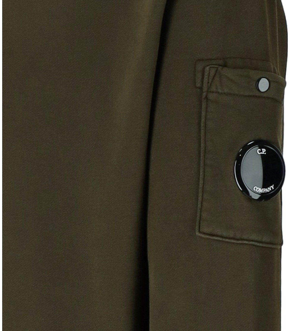 C.P. COMPANY DIAGONAL FLEECE BOXY MILITÄRGRÜNES HOODIE