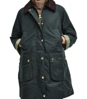 BARBOUR BEADNELL SALBEIGRÜNE LANGE JACKE