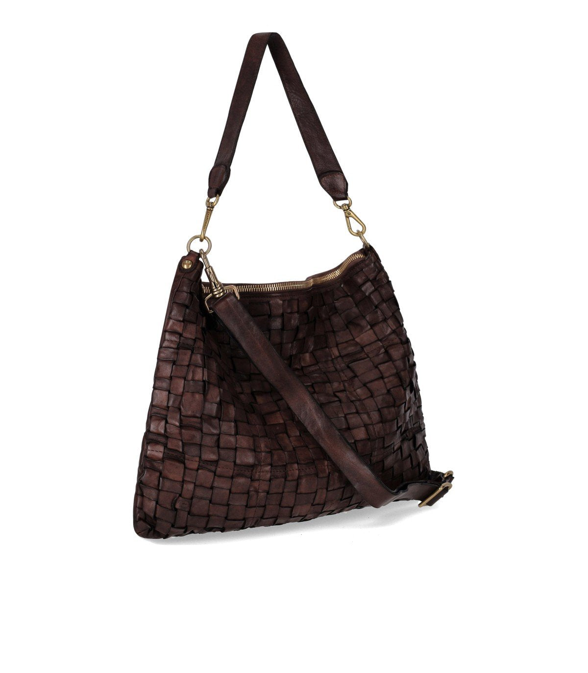 CAMPOMAGGI CARLA L DUNKELBRAUNE SCHULTERTASCHE