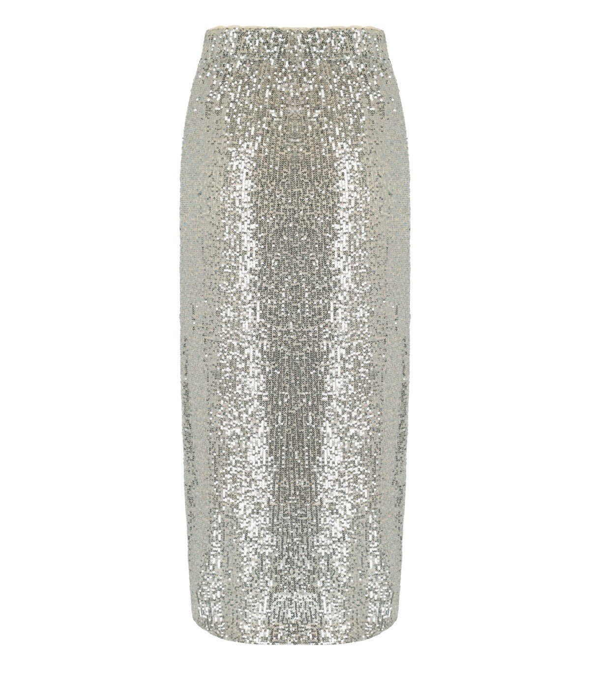 MAX MARA WEEKEND OTTELIA SILVER SEQUINS SKIRT