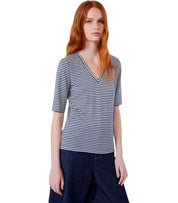 MAX MARA WEEKEND OPZIONE BLUE STRIPED T-SHIRT
