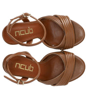 NCUB HELLBRAUNE SANDALE MIT ABSATZ