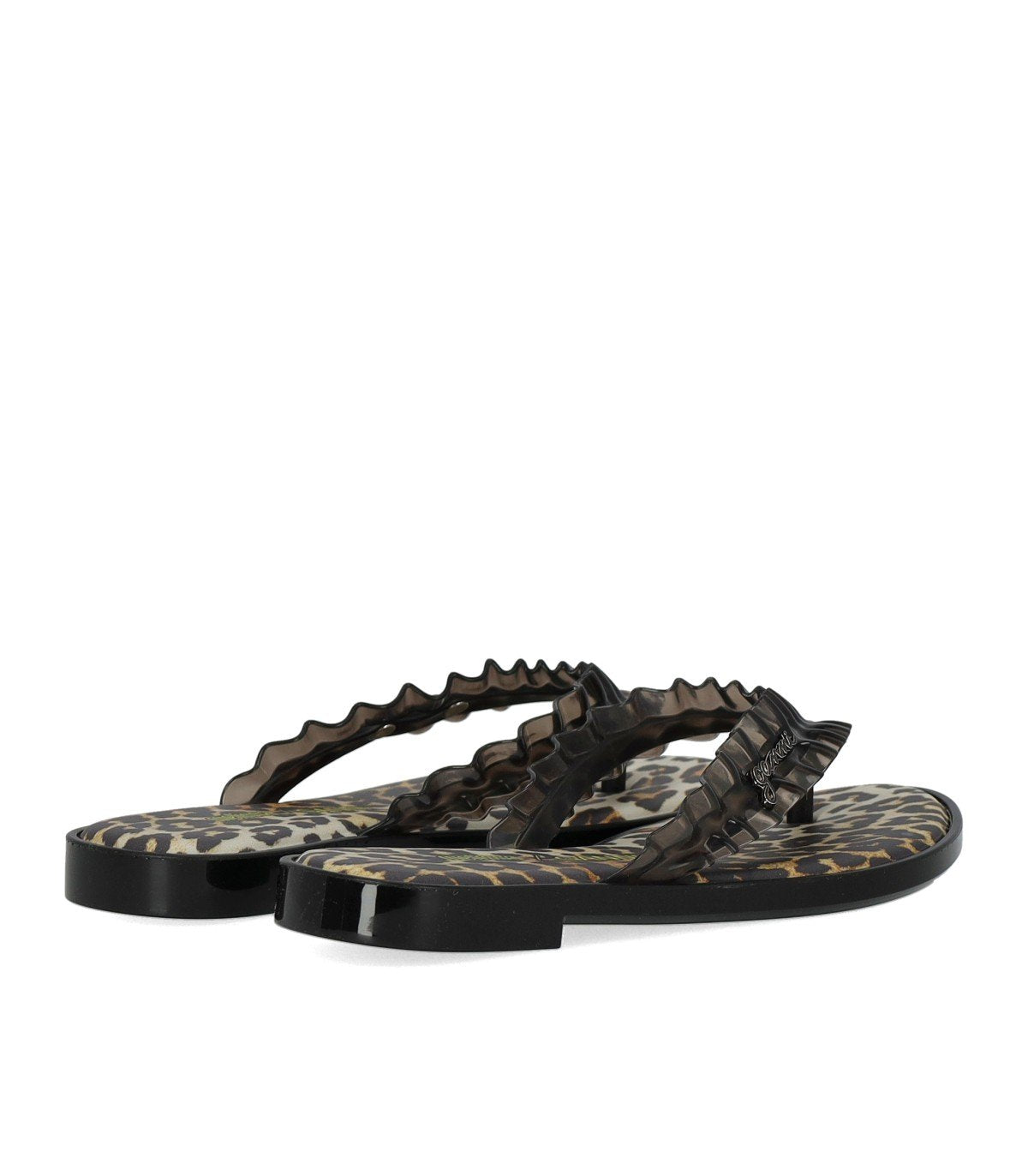 TONGS IMPRIMÉ LÉOPARD GANNI