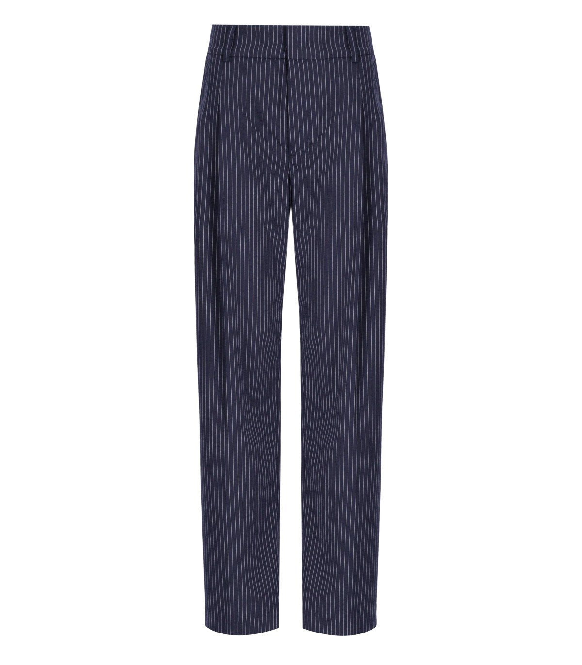 ESSENTIEL ANTWERP HERB BLUE PINSTRIPE TROUSERS